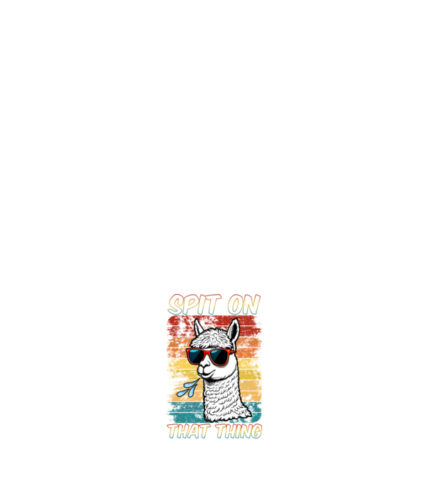 Spit on that thing llama rainbow Hawk Tuah model albastru închis pe tricou