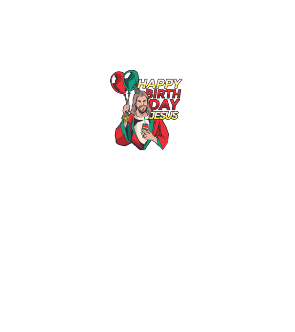 Happy Birtday Jesus! model negru pe tricou
