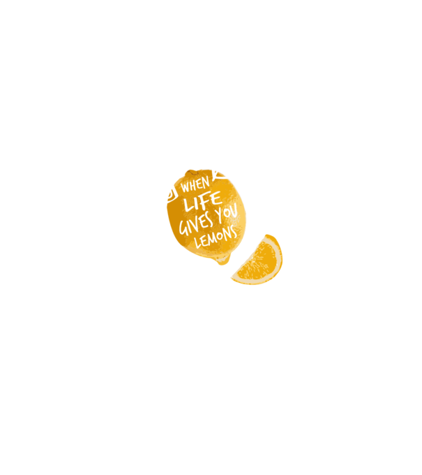 When life gives you lemons... model albastru închis pe tricou