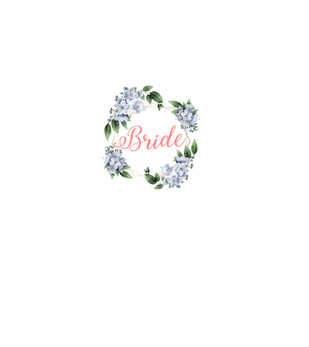 BRIDE blue floral model nisipiu pe tricou