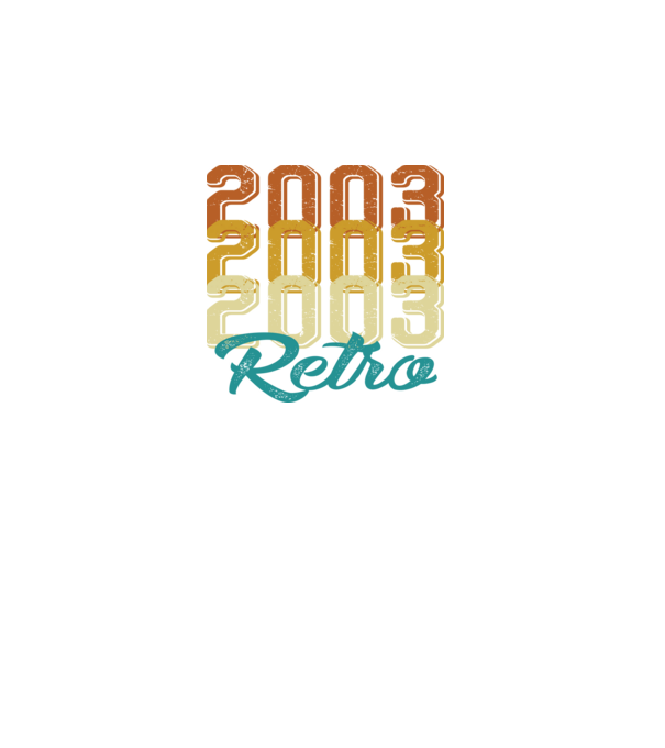 Retro 2003 model negru pe tricou