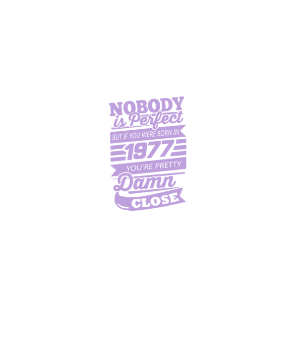 Nobody 1977 model albastru închis pe tricou