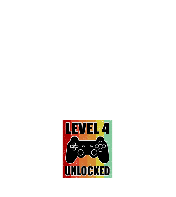 level 4 unlocked retro gamer model negru pe tricou