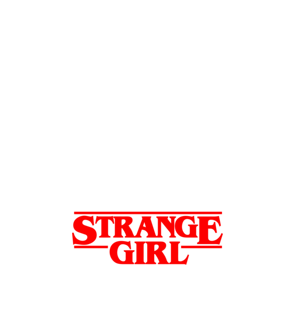 strange girl model negru pe tricou