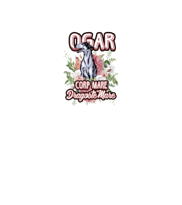 Ogar - picioare lungi dragoste multă model alb pe tricou
