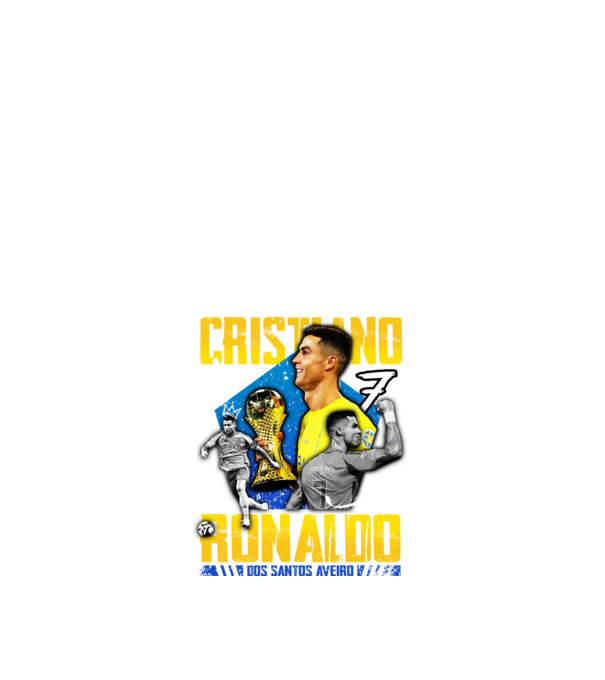 Ronaldo tribute model alb pe tricou