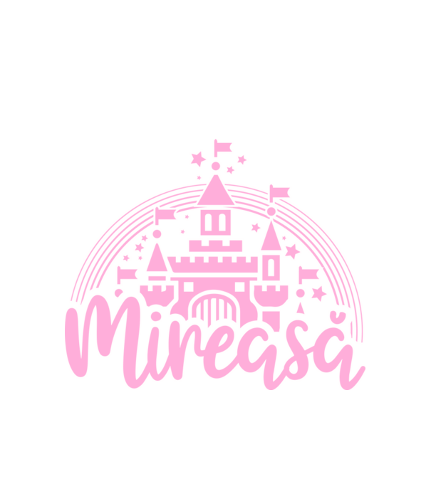 Prinţesă mireasă model alb pe tricou