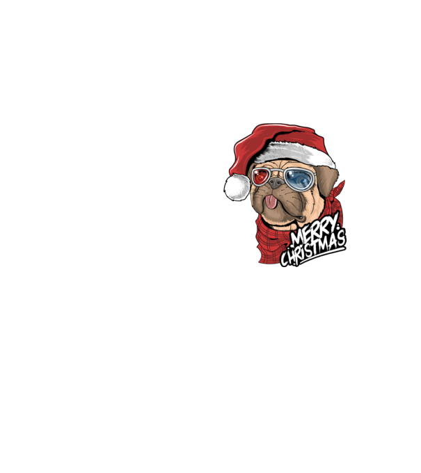 Merry Christmas Mopsz model galben neon pe tricou