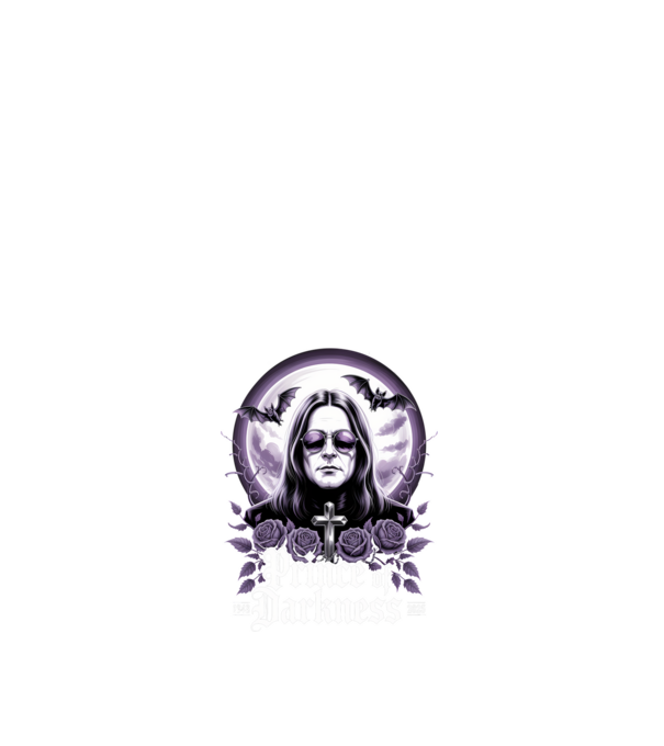 Prince of Darkness model alb pe tricou