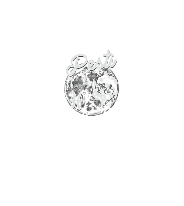 Zodiac femeie PEȘTI retro model negru pe tricou
