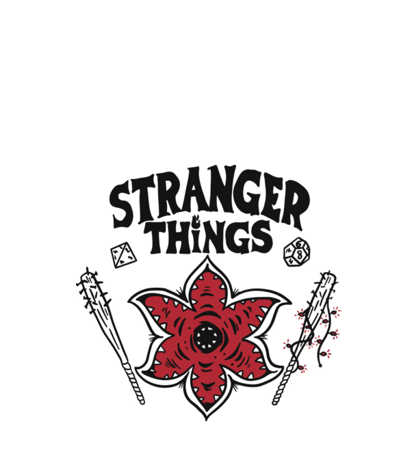stranger things demogorgon head2 model alb pe tricou