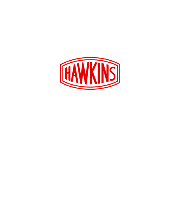 hawkins stranger things model negru pe tricou
