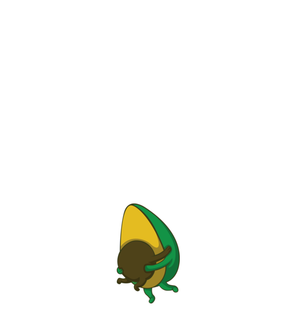 Avocado model negru pe tricou