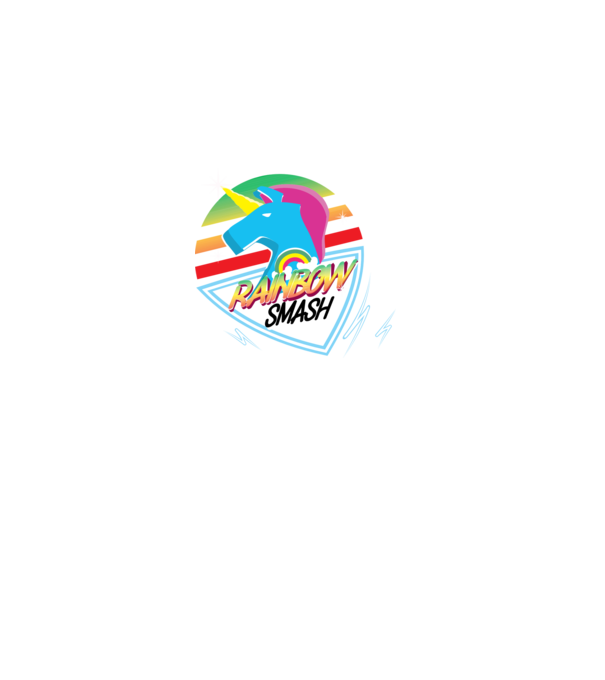 Rainbow smash model negru pe tricou