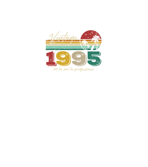 VINTAGE 1995 model negru pe tricou