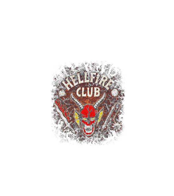 hellfire club stranger things model negru pe tricou