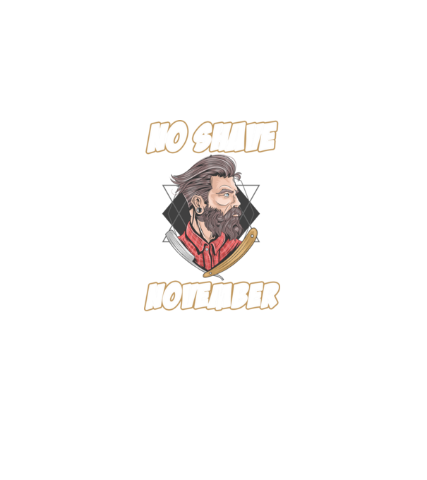 No shave November model negru pe tricou