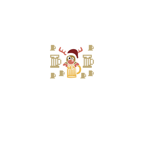 Christmas beer pulovăr urât model negru pe tricou