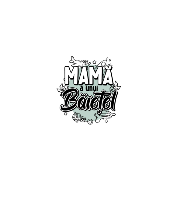 Mamă a unui băiețel model roz deschis pe tricou
