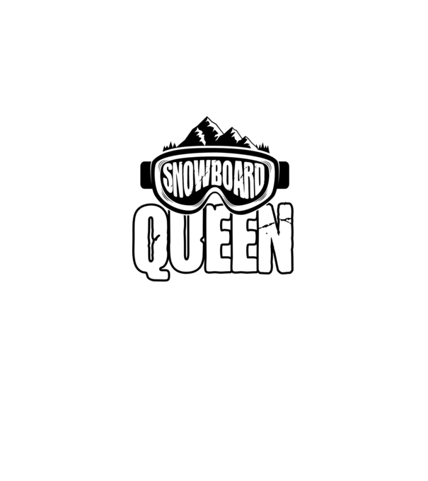snowboard queen 01 model negru pe tricou