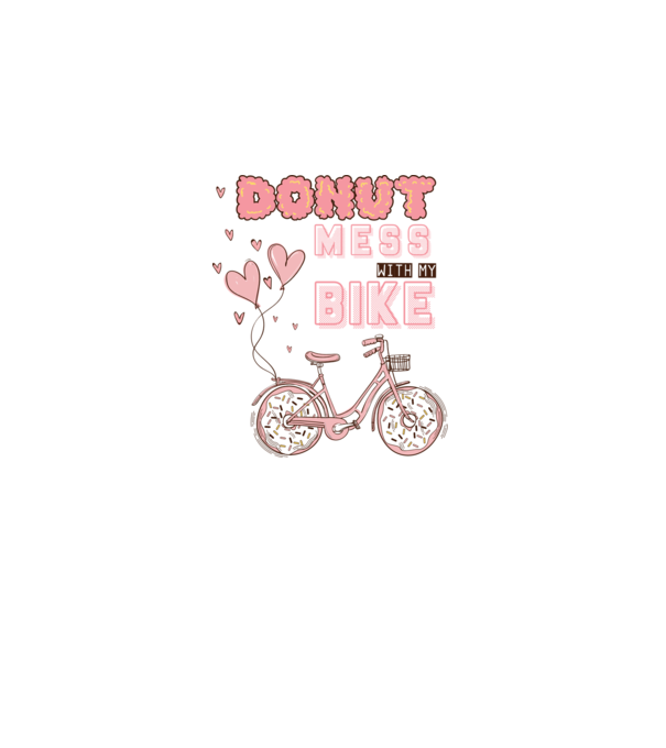 Donut mess with my bike model alb/roșu pe tricou