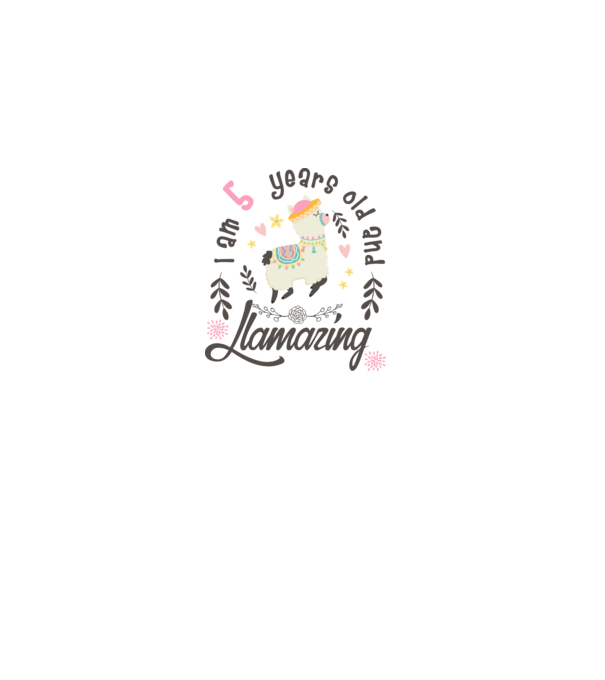 Birthday Llamazing 5 years old model alb pe tricou
