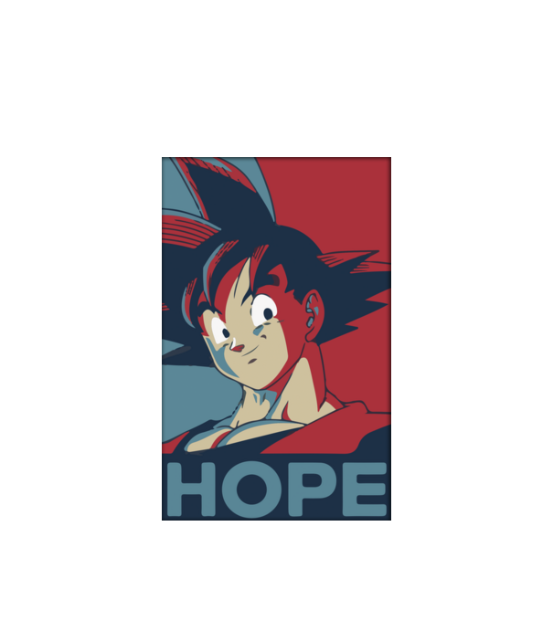 goku hope dragonball model alb pe tricou
