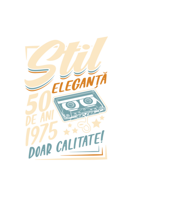 Stil eleganta 1975 model negru pe tricou
