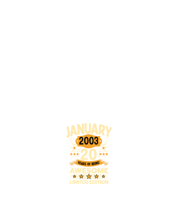January 2003 20 years of being limited edition model negru pe tricou