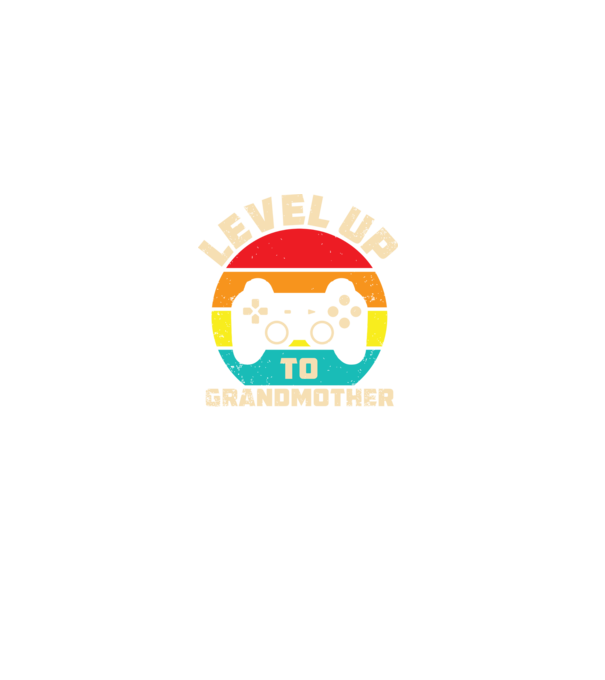 Level Up Grandmother model negru pe tricou