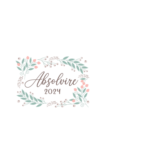 Absolvire 2024 model alb pe tricou