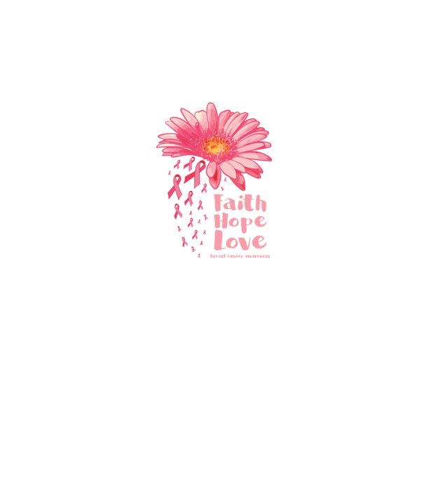 Gerbera faith hope love model negru pe tricou
