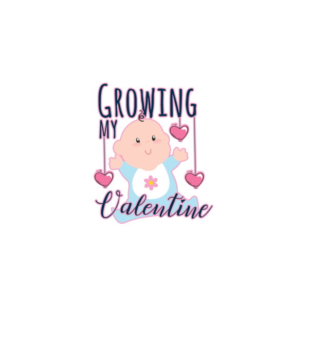 Growing my Valentine model alb pe tricou
