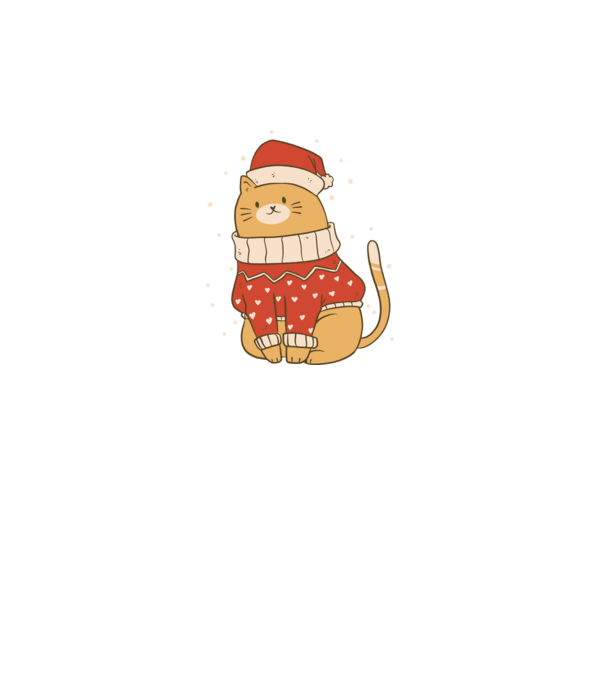 Christmas cat model negru pe tricou