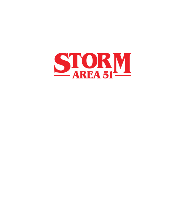 storm area 51 stranger model negru pe tricou
