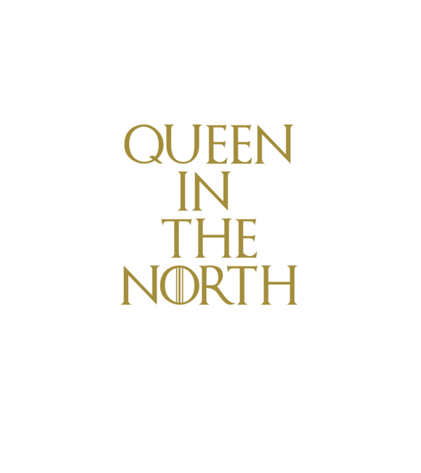 Queen in the North model negru pe tricou
