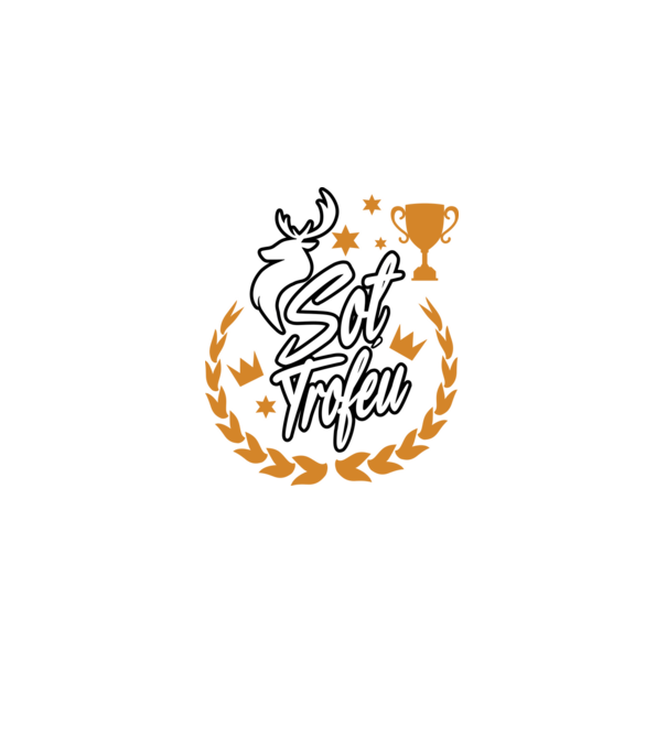 Soț trofeu model negru pe tricou