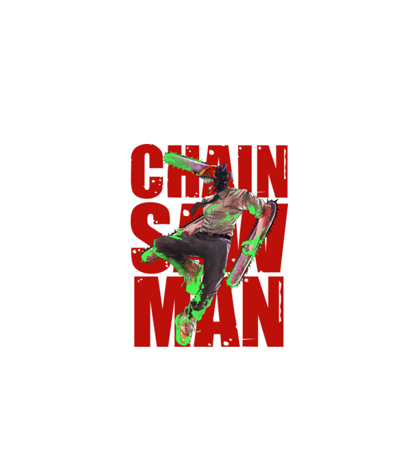 Denji chainsaw man concept model negru pe tricou