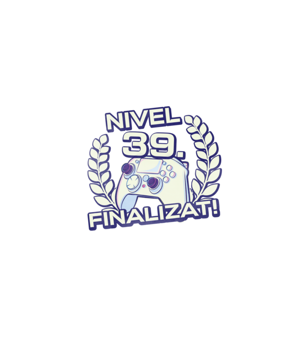 Nivel 39 finalizat! model negru pe tricou