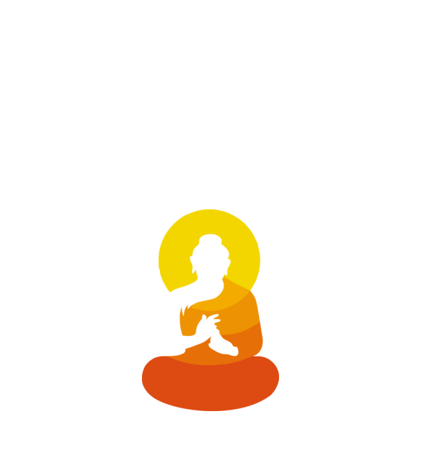 Călugăr meditator model negru pe tricou