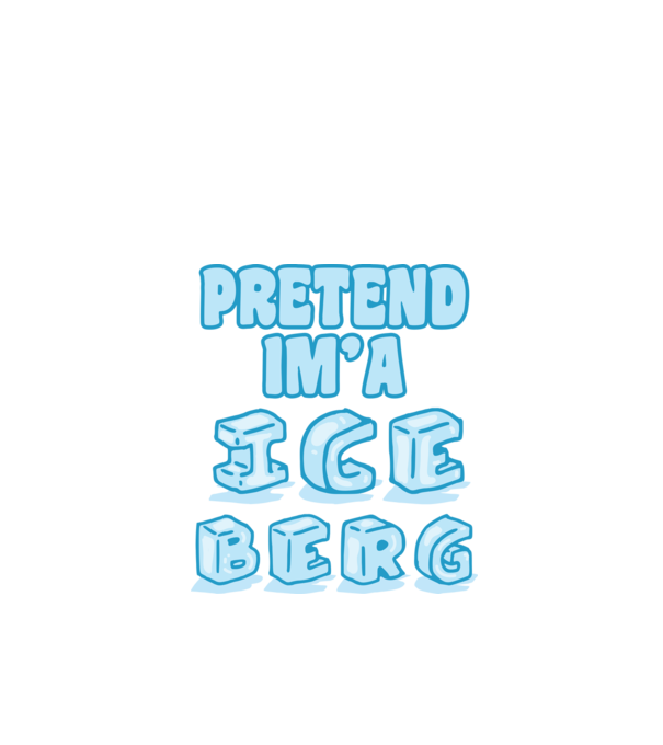 Iceberg carnaval model alb pe tricou