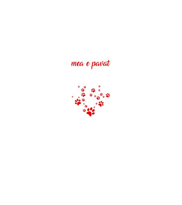 Drumul spre inima mea e pavat cu urme de labe model negru pe tricou