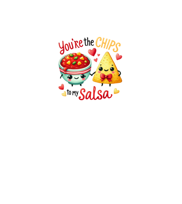 Chips to my Salsa model alb pe tricou
