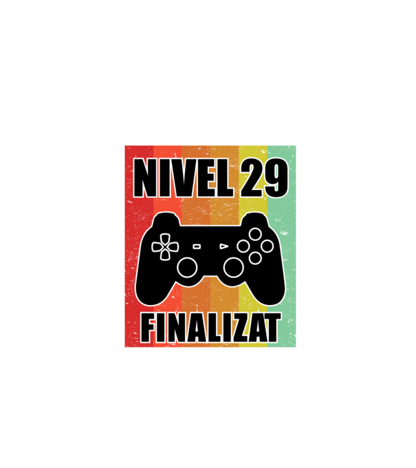 Nivel 29 finalizat model negru pe tricou
