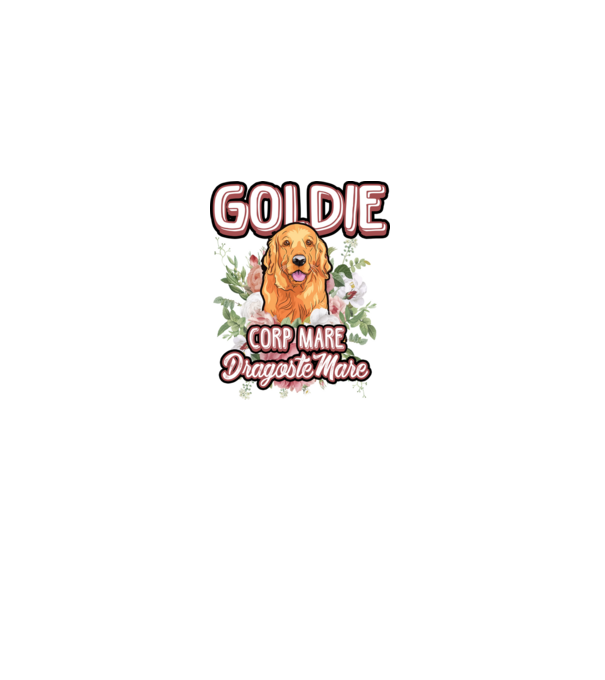 Goldie picioare mici dragoste mare model liliachiu pe tricou