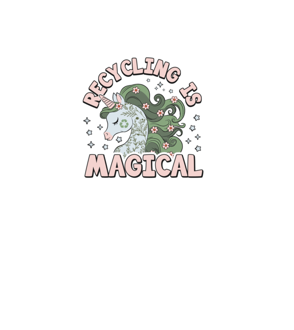 Recycling is magical model negru pe tricou