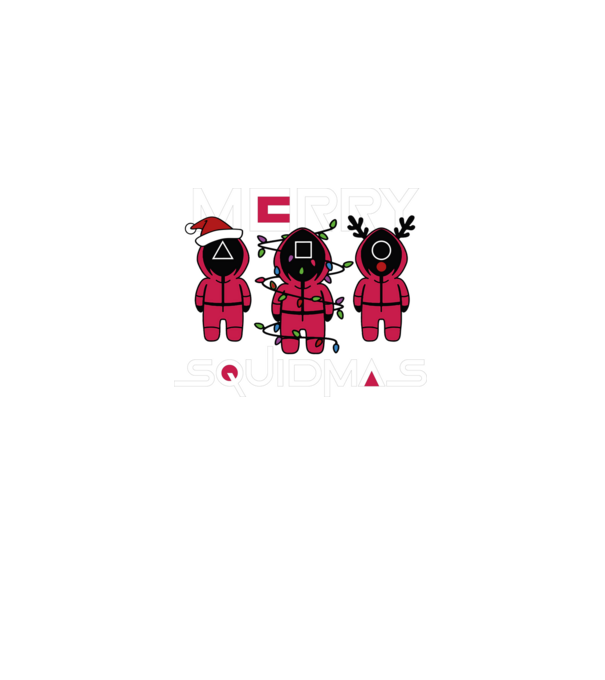 Merry squidmas model negru pe tricou