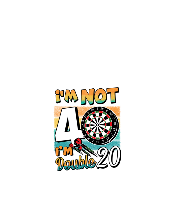 Darts Birthday 40 years old model negru pe tricou