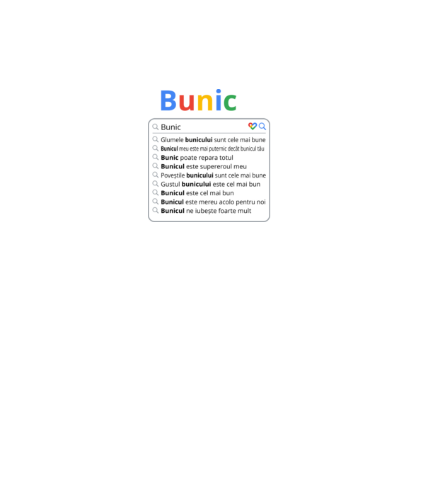 căutare Google Bunic model negru pe tricou