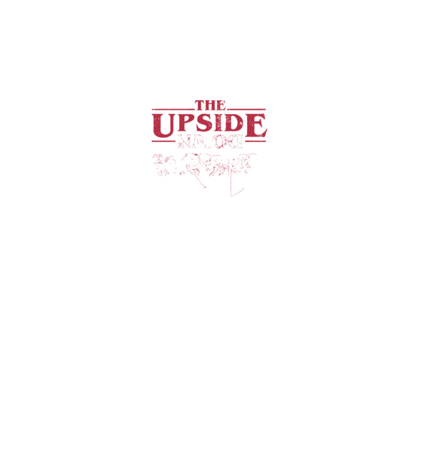 the upside down logo model negru pe tricou